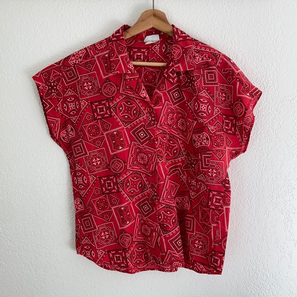 Vintage bandana print shirt, S